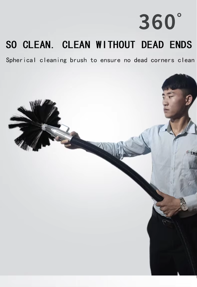 R31's rotating ball-shaped brush cleaning duct walls without dead ends